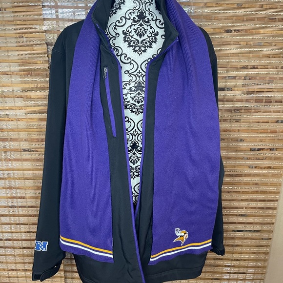 Men's Minnesota Vikings NFL Fleece Lined Zip Up Jacket - Sz. XLL - Picture 4 of 7